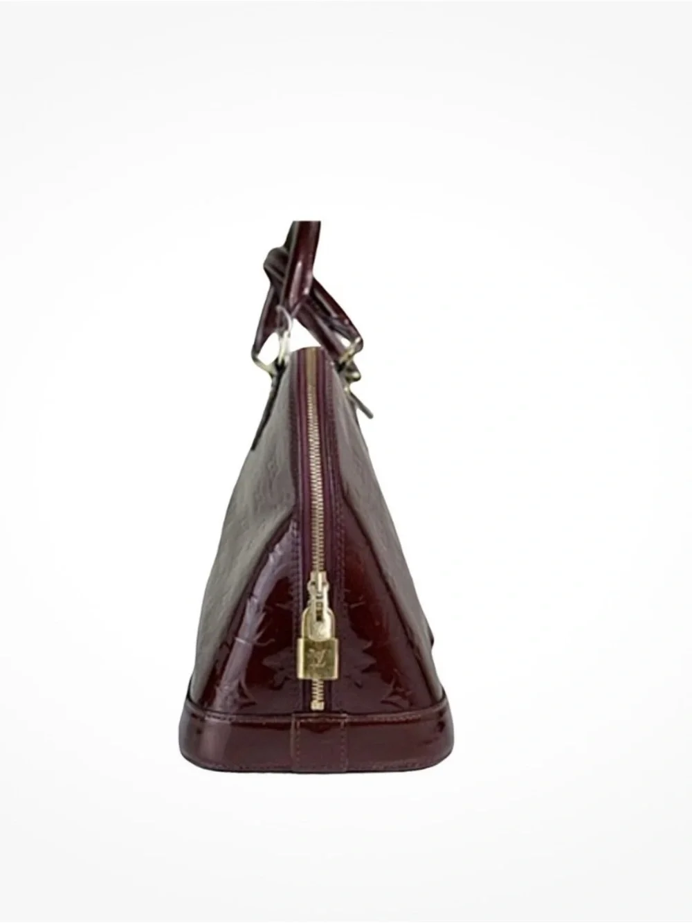 Louis Vuitton LV Vernis Alma PM Burgundy Satchel